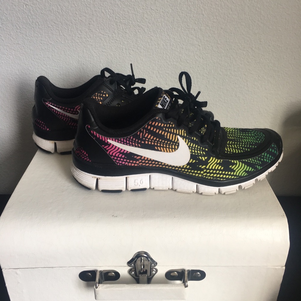 Black and rainbow Nike 5.0